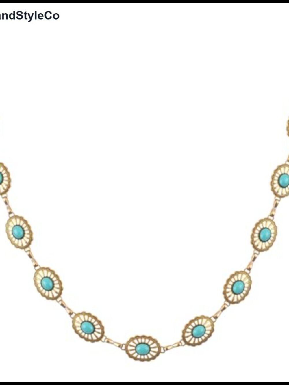 Metal Turquoise Pants Chain 20.87 Inch with Clasp